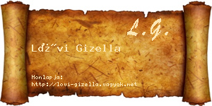 Lövi Gizella névjegykártya